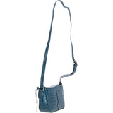 Ashwood Crocodile Print Cross Body Bag Teal/croc: C-50