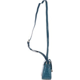 Ashwood Crocodile Print Cross Body Bag Teal/croc: C-50