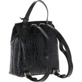 Ashwood Crocodile Print Leather Backpack Black: C-51