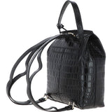 Ashwood Crocodile Print Leather Backpack Black: C-51