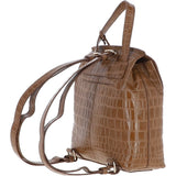 Ashwood Crocodile Print Leather Backpack Tan: C-51