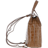 Ashwood Crocodile Print Leather Backpack Tan: C-51