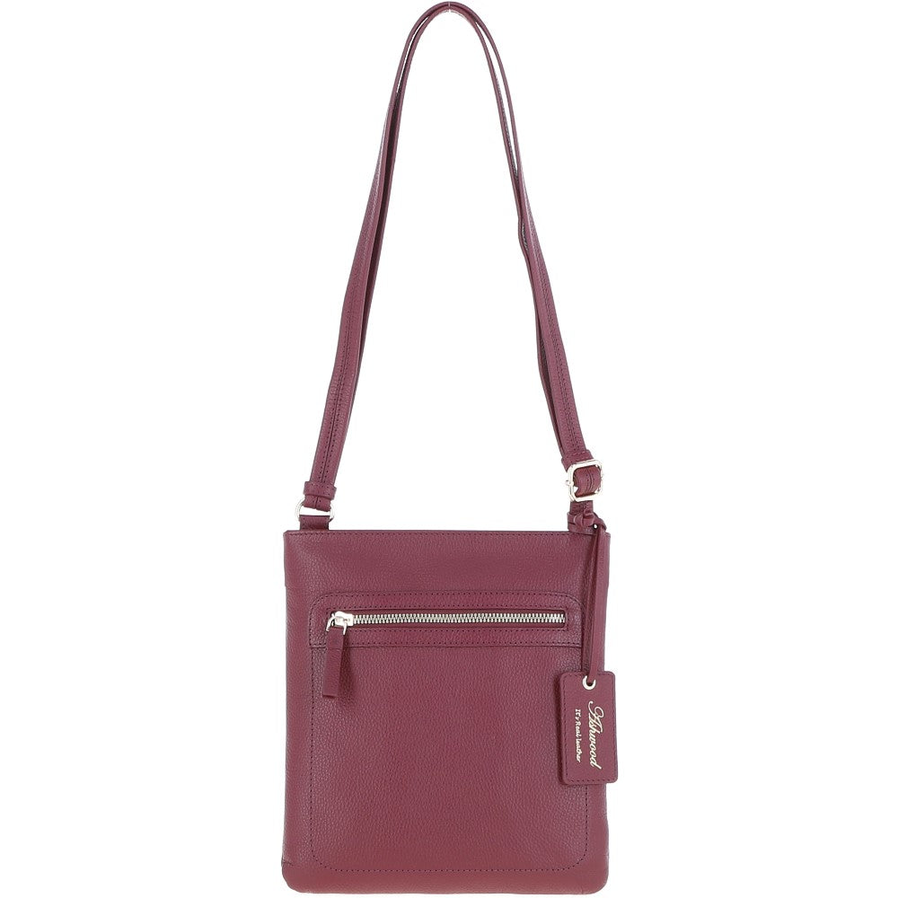 Ashwood Leather Crossbody Bag Bordeaux: 63014/cb3