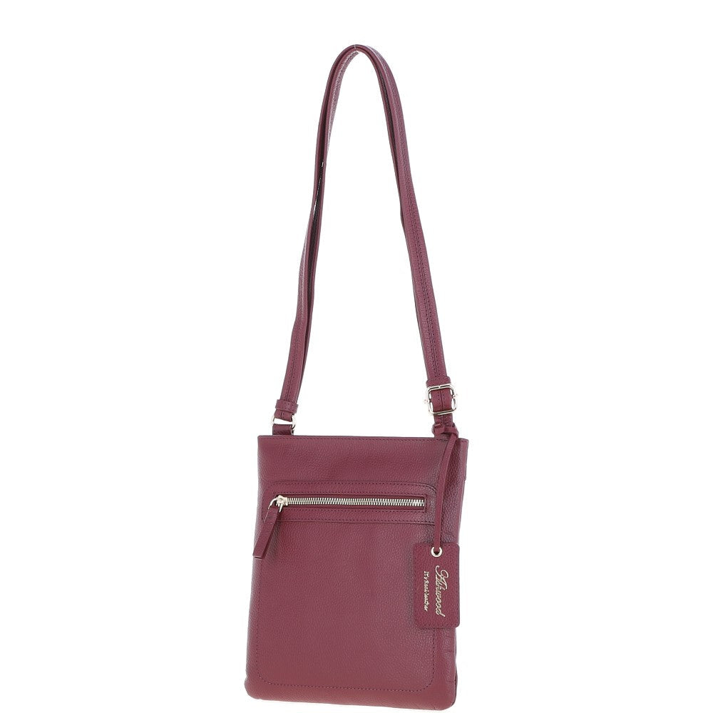 Ashwood Leather Crossbody Bag Bordeaux: 63014/cb3