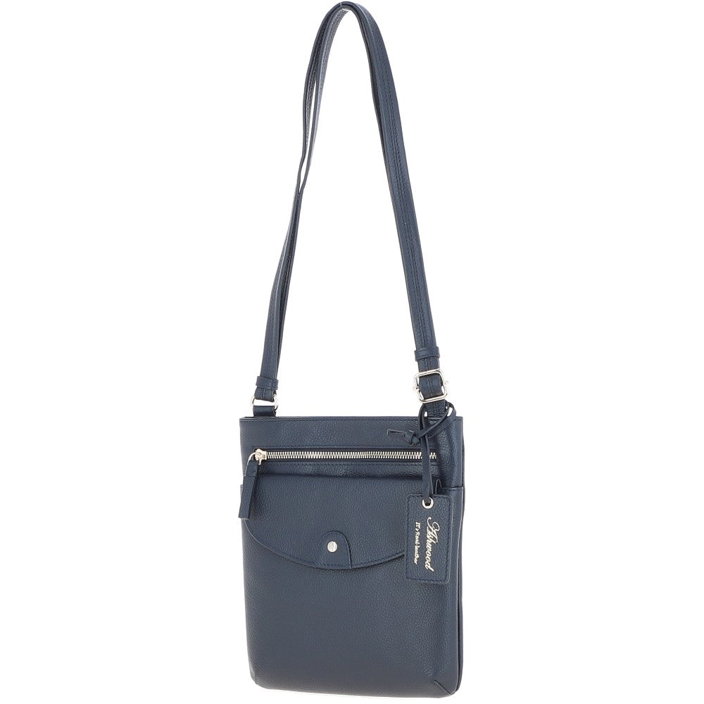Ashwood Leather Crossbody Bag Navy: CB-5
