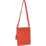 Ashwood Curve  Zip Top Leather Cross Body Bag Orange: CURVE