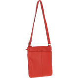 Ashwood Curve Zip Top Leather Cross Body Bag Papaya Orange: CURVE