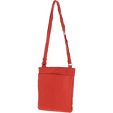 Ashwood Curve Zip Top Leather Cross Body Bag Papaya Orange: CURVE