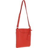 Ashwood Curve Zip Top Leather Cross Body Bag Papaya Orange: CURVE