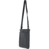 Ashwood Curve Zip Top Leather Cross Body Bag Slate Grey: CURVE