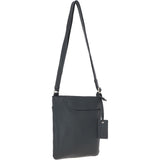 Ashwood Curve Zip Top Leather Cross Body Bag Slate Grey: CURVE