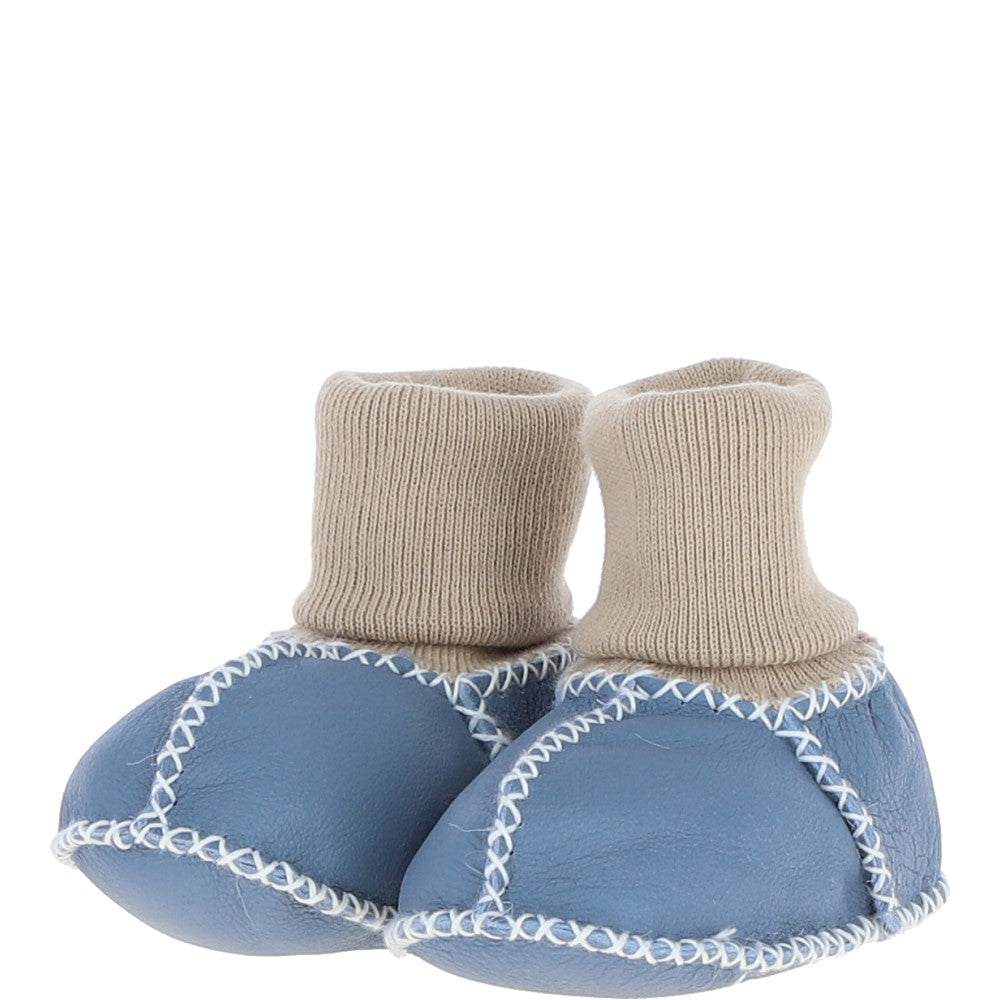 Fenland Unisex Kids Sheepskin Booties Baby Blue: CUTIE BOOTIE