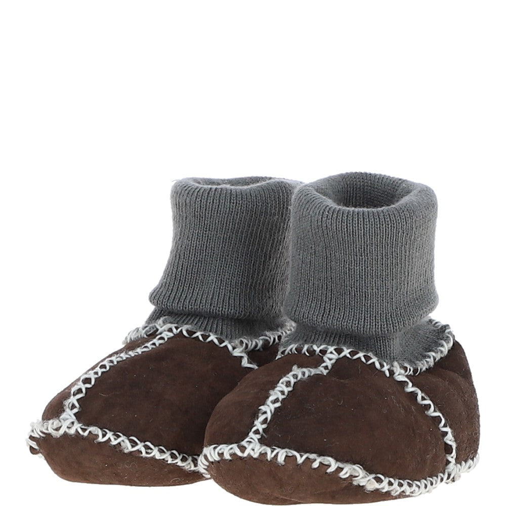 Fenland Unisex Kids Sheepskin Booties Brown: CUTIE BOOTIE