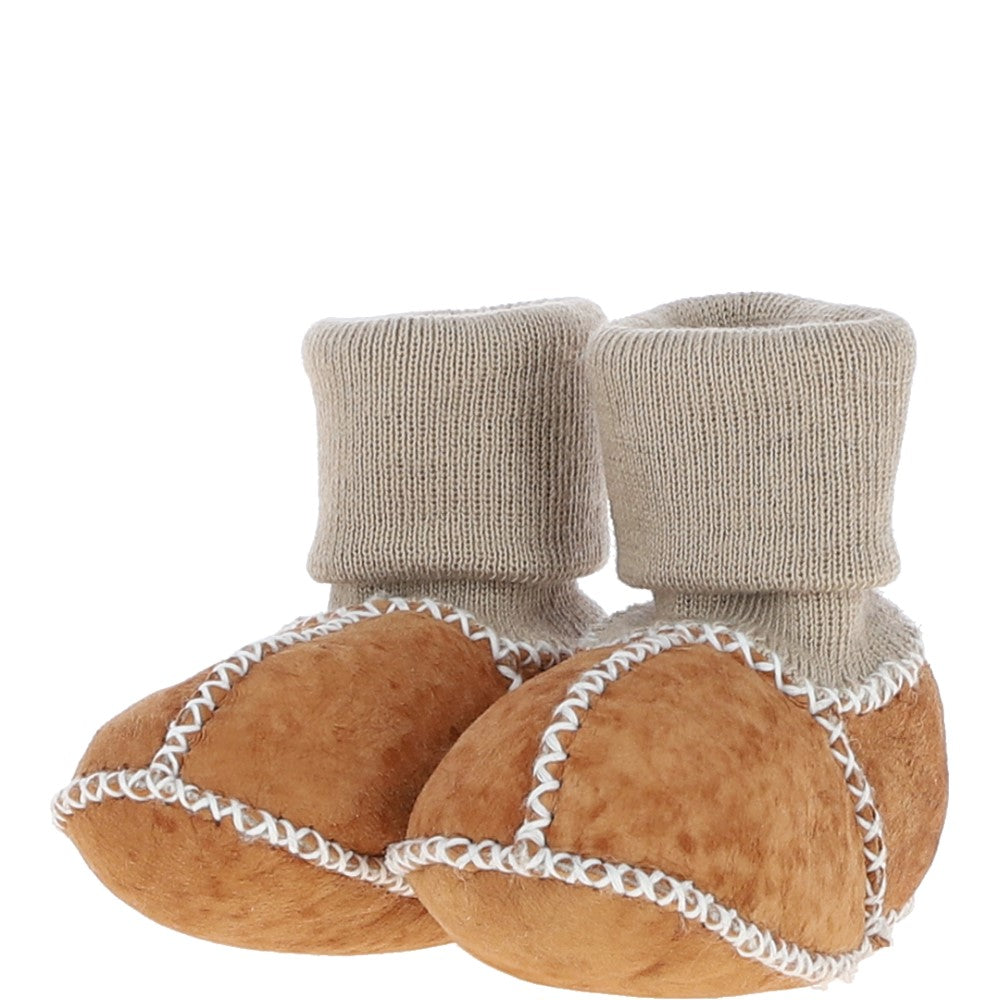 Fenland Unisex Kids Sheepskin Booties Lt Tan: CUTIE BOOTIE