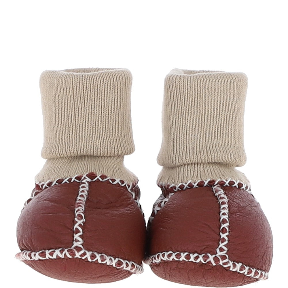Fenland Unisex Kids Sheepskin Booties Maroon: CUTIE BOOTIE