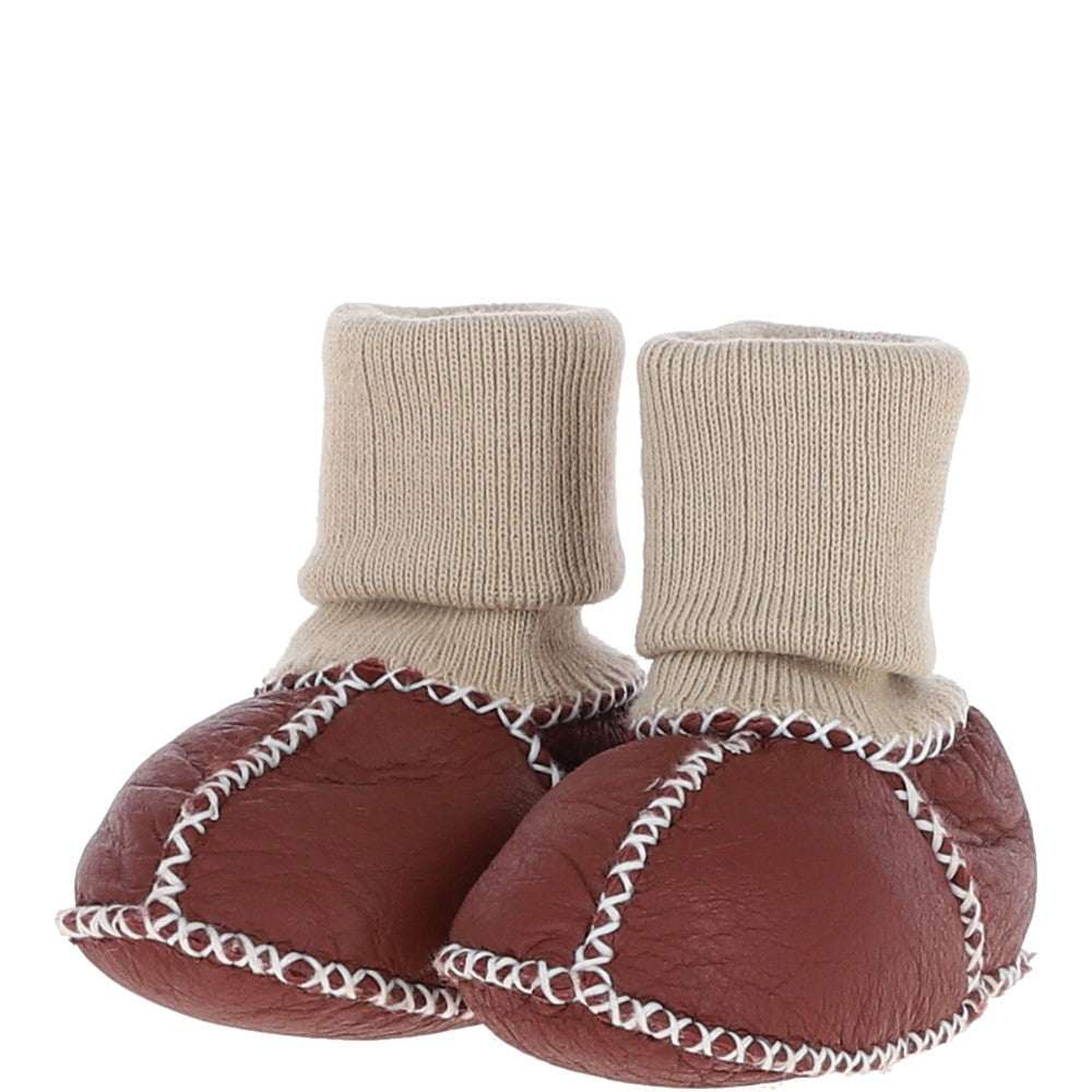 Fenland Unisex Kids Sheepskin Booties Maroon: CUTIE BOOTIE