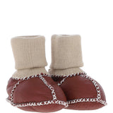 Fenland Unisex Kids Sheepskin Booties Maroon: CUTIE BOOTIE