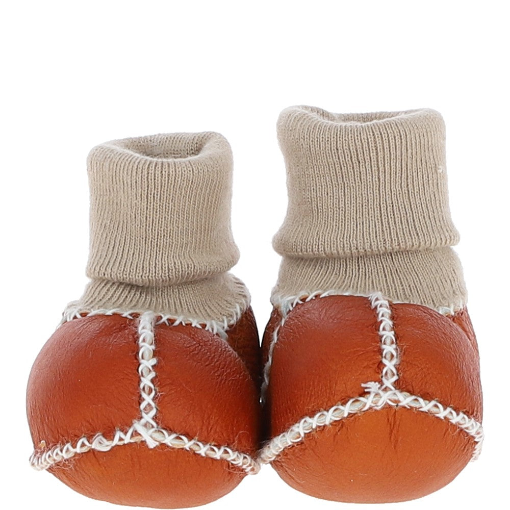 Fenland Unisex Kids Sheepskin Booties Mustard: CUTIE BOOTIE