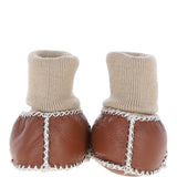 Fenland Unisex Kids Sheepskin Booties Tan: CUTIE BOOTIE