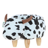 Ashwood Animal Ottomans & Foot Stools Black/White CY-8001-1 NA