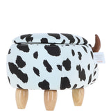 Ashwood Animal Ottomans & Foot Stools Black/White CY-8001-1 NA