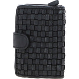 Ashwood Metal & Leather Card Wallet Black: D-10 W