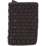 Ashwood Metal & Leather Card Wallet Dark Brown: D-10 W