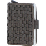 Ashwood Metal & Leather Card Wallet Dark Grey: D-10 W
