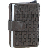 Ashwood Metal & Leather Card Wallet Dark Grey: D-10 W