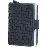 Ashwood Metal & Leather Card Wallet Navy: D-10 W