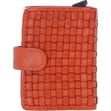 Ashwood Metal & Leather Card Wallet Orange: D-10 W