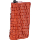Ashwood Metal & Leather Card Wallet Orange: D-10 W