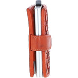 Ashwood Metal & Leather Card Wallet Orange: D-10 W
