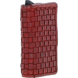 Ashwood Metal & Leather Card Wallet Red: D-10 W
