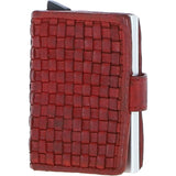 Ashwood Metal & Leather Card Wallet Red: D-10 W