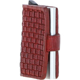 Ashwood Metal & Leather Card Wallet Red: D-10 W