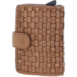 Ashwood Metal & Leather Card Wallet Taupe: D-10 W