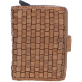 Ashwood Metal & Leather Card Wallet Taupe: D-10 W