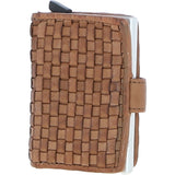 Ashwood Metal & Leather Card Wallet Taupe: D-10 W