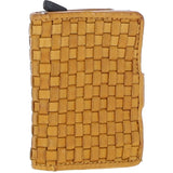 Ashwood Metal & Leather Card Wallet Yellow: D-10 W