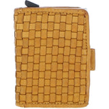 Ashwood Metal & Leather Card Wallet Yellow: D-10 W