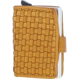 Ashwood Metal & Leather Card Wallet Yellow: D-10 W