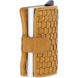 Ashwood Metal & Leather Card Wallet Yellow: D-10 W