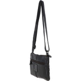 Vintage Woven Classic Leather Crossbody Bag Dark Grey :  D-70