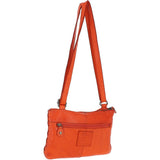 Vintage Woven Classic Leather Crossbody Bag Orange:  D-70