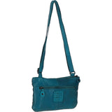 Vintage Woven Classic Leather Crossbody Bag Turquise:  D-70