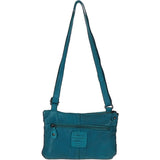 Vintage Woven Classic Leather Crossbody Bag Turquise:  D-70