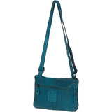 Vintage Woven Classic Leather Crossbody Bag Turquise:  D-70