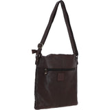 Woven Classic Large Leather Vintage Crossbody Bag Dark Brown :  D-72
