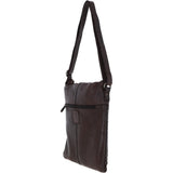 Woven Classic Large Leather Vintage Crossbody Bag Dark Brown :  D-72